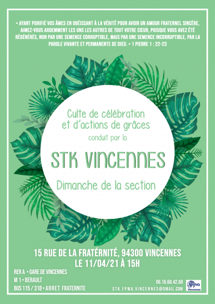 Culte STK Vincennes